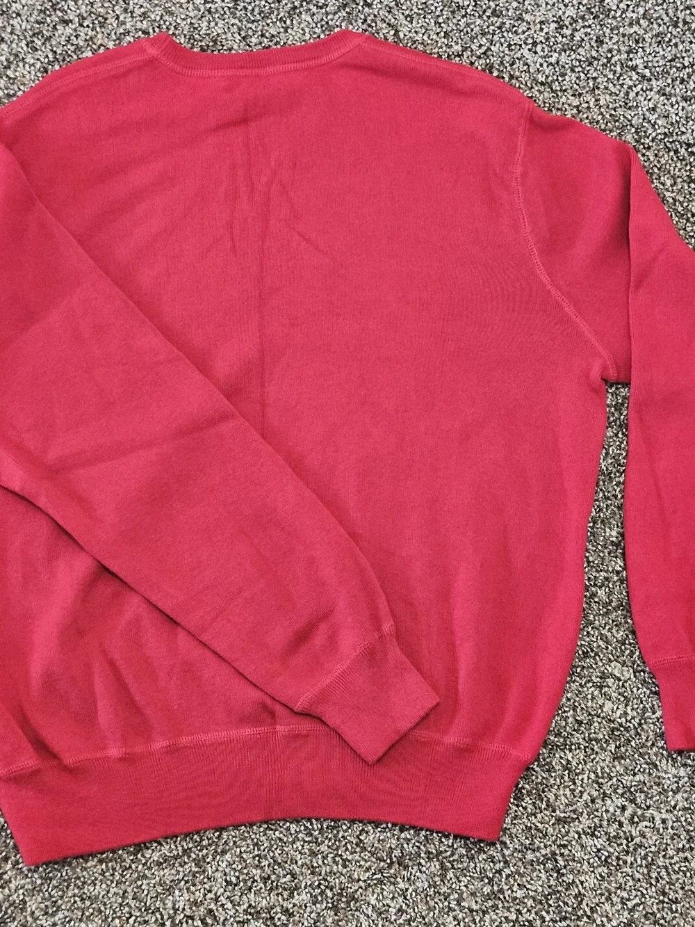 Polo by Ralph Lauren Men's Red Cotton Crewneck Sweater(size Large)